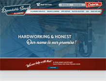 Tablet Screenshot of dependableservice.com